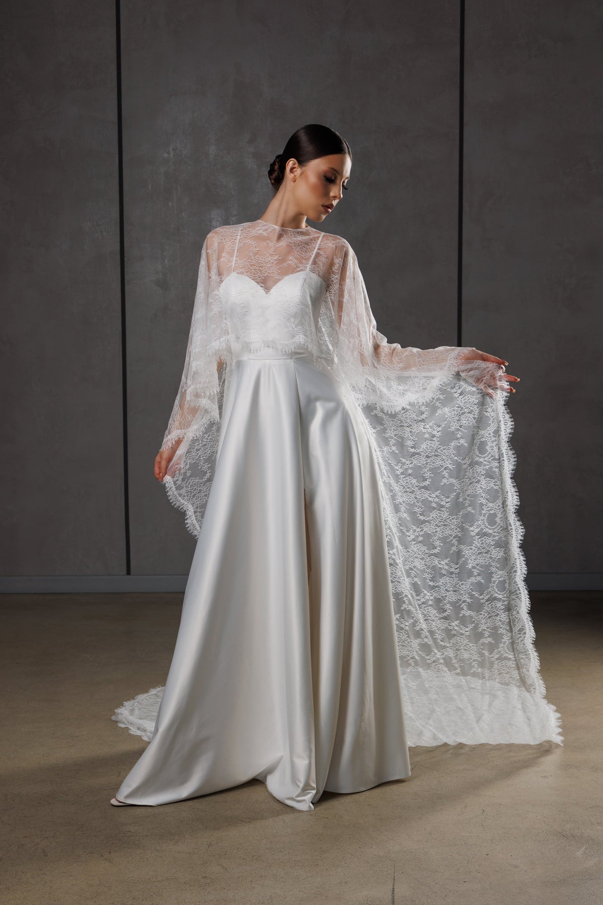 Chantilly Lace Bridal Cape - view 5