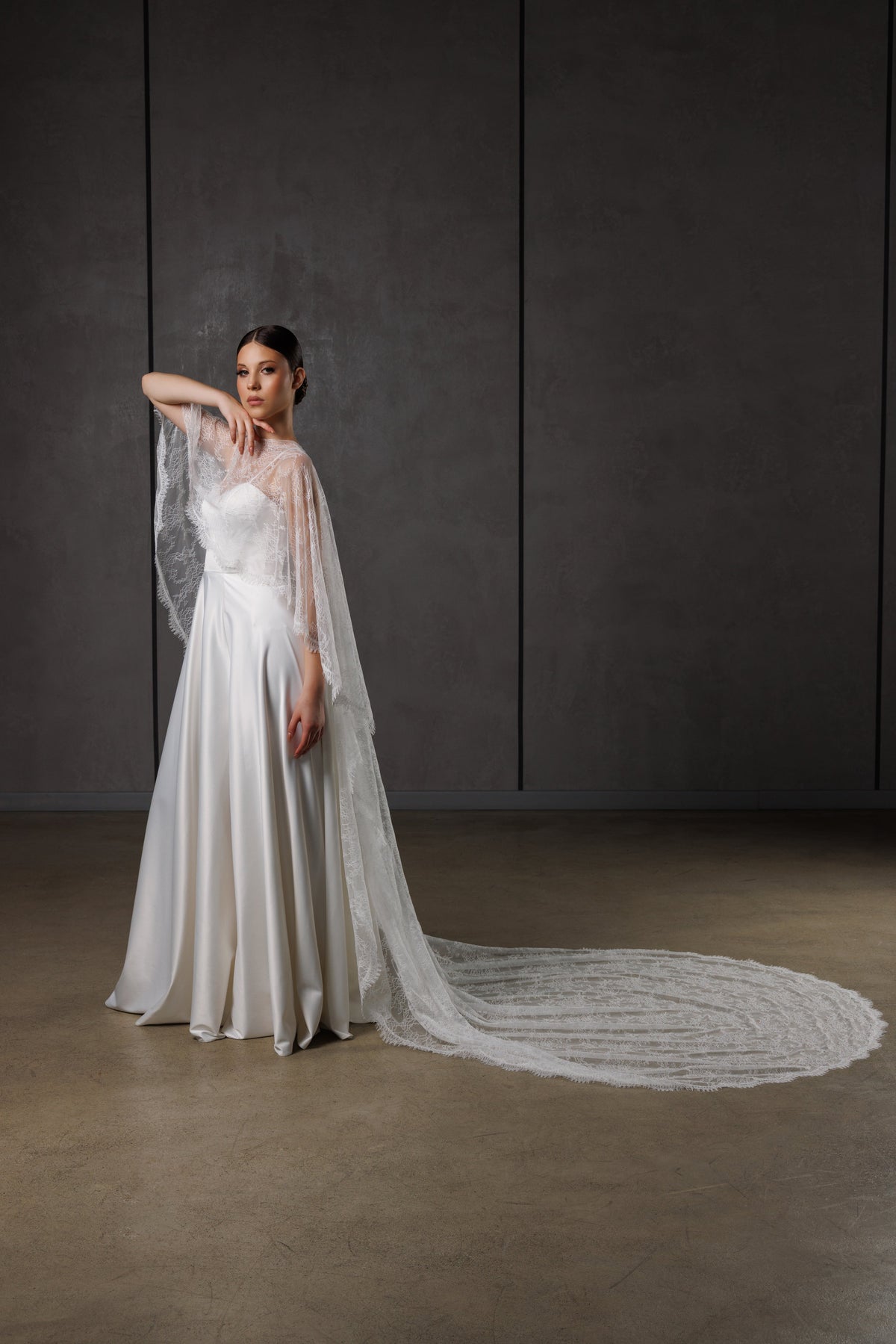 Chantilly Lace Bridal Cape - view 4