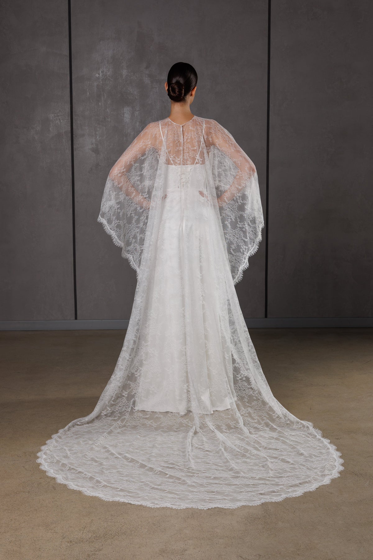 Chantilly Lace Bridal Cape - view 2