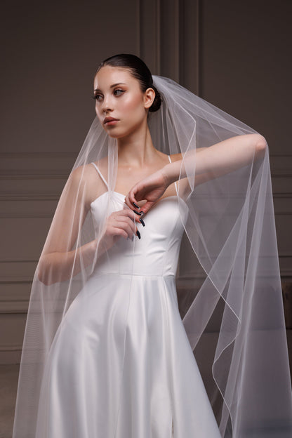 Pencil Edge One-Layer Veil - view 1