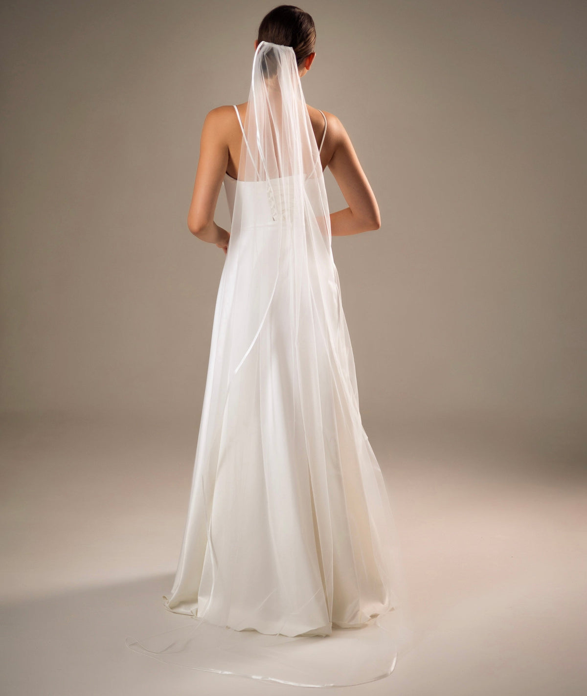 Soft Satin Ribbon Edge Veil - view 5