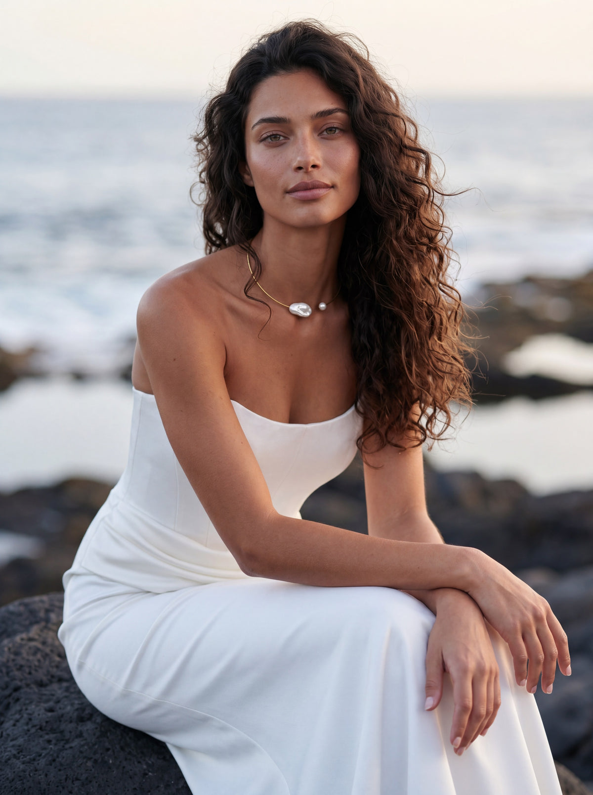 Crepe Mermaid Wedding Dress with Strapless Bodice — Illusion 2027, photograph 3