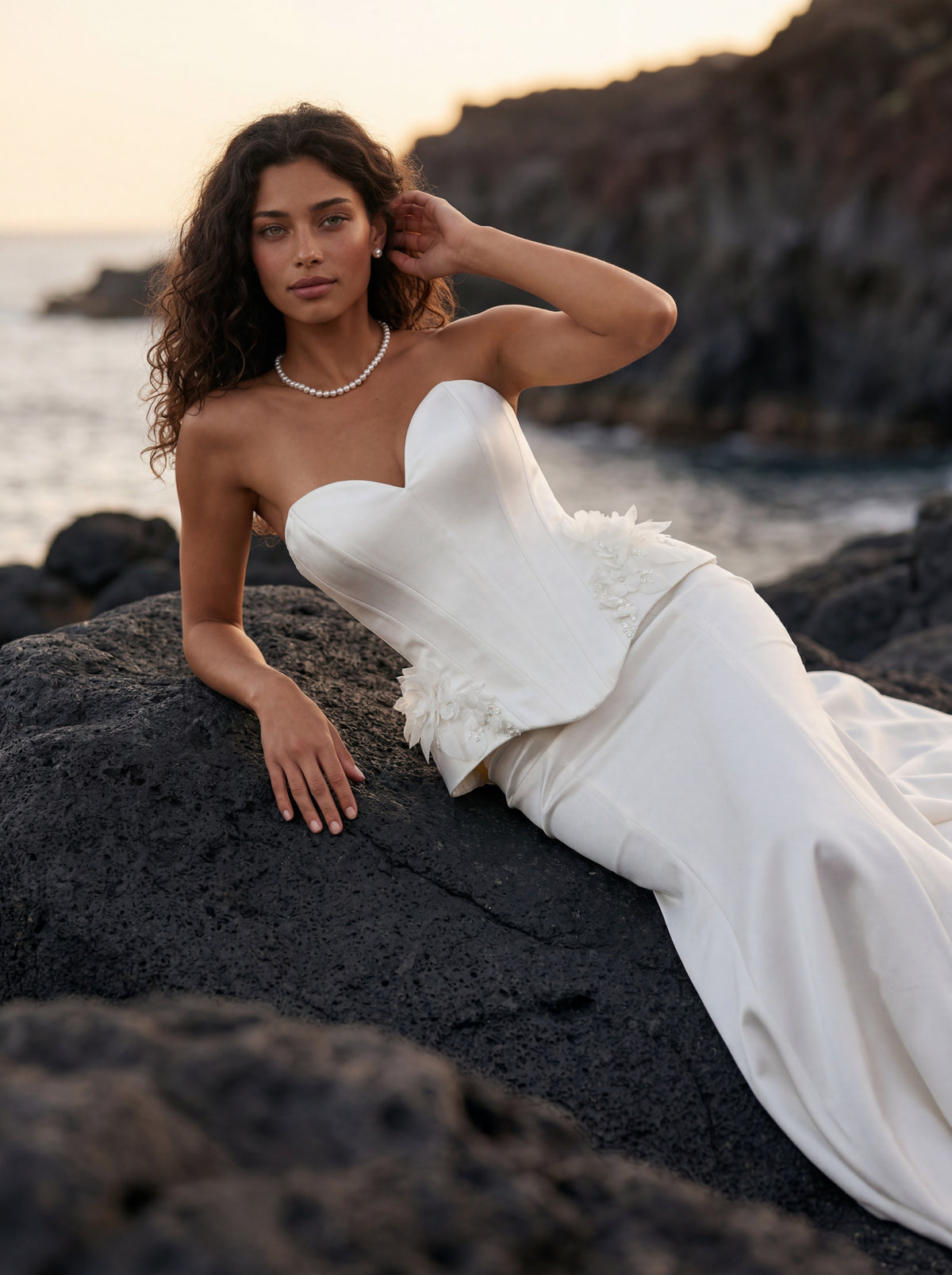 Soft Satin Mermaid Wedding Dress with Sweetheart Corset — Illusion 2027, photograph 3