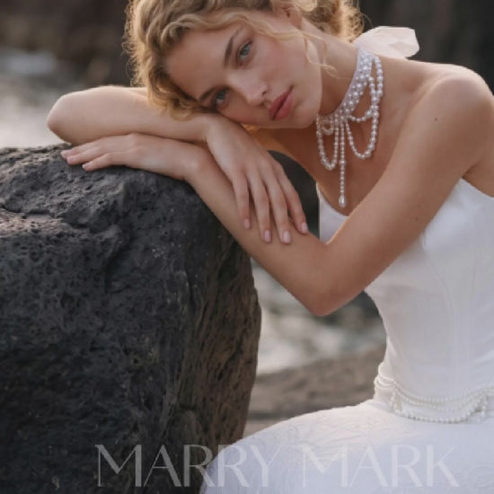 Satin and Lace Mermaid Wedding Dress with Peplum Corset — movement and details, Illusion 2027
