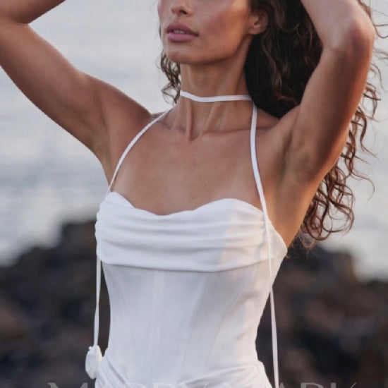 Satin Mermaid Wedding Dress with Fine Straps — movement and details, Illusion 2027